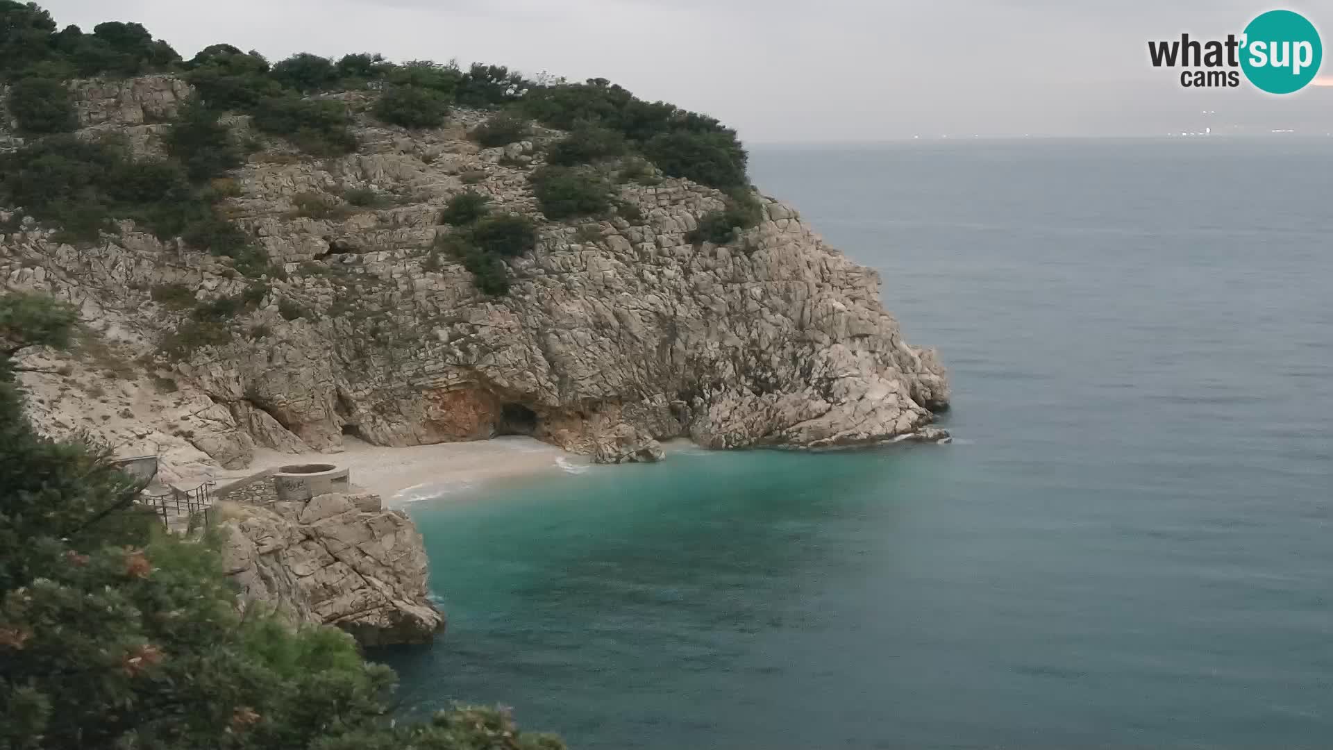 Webcam plage Brseč à Mošćenička Draga, Croatie