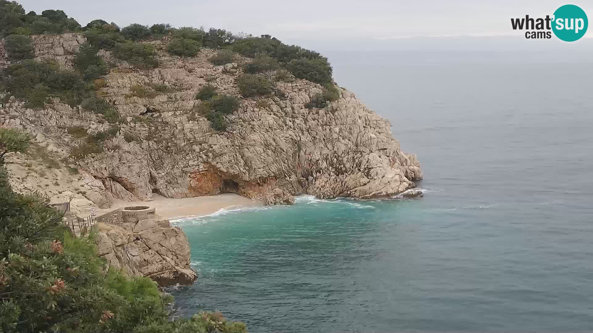 Spletna kamera Brseč plaža – Mošćenička Draga – Hrvaška