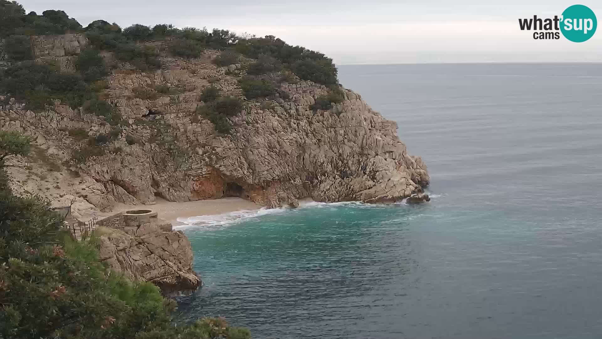 Webcam plage Brseč à Mošćenička Draga, Croatie