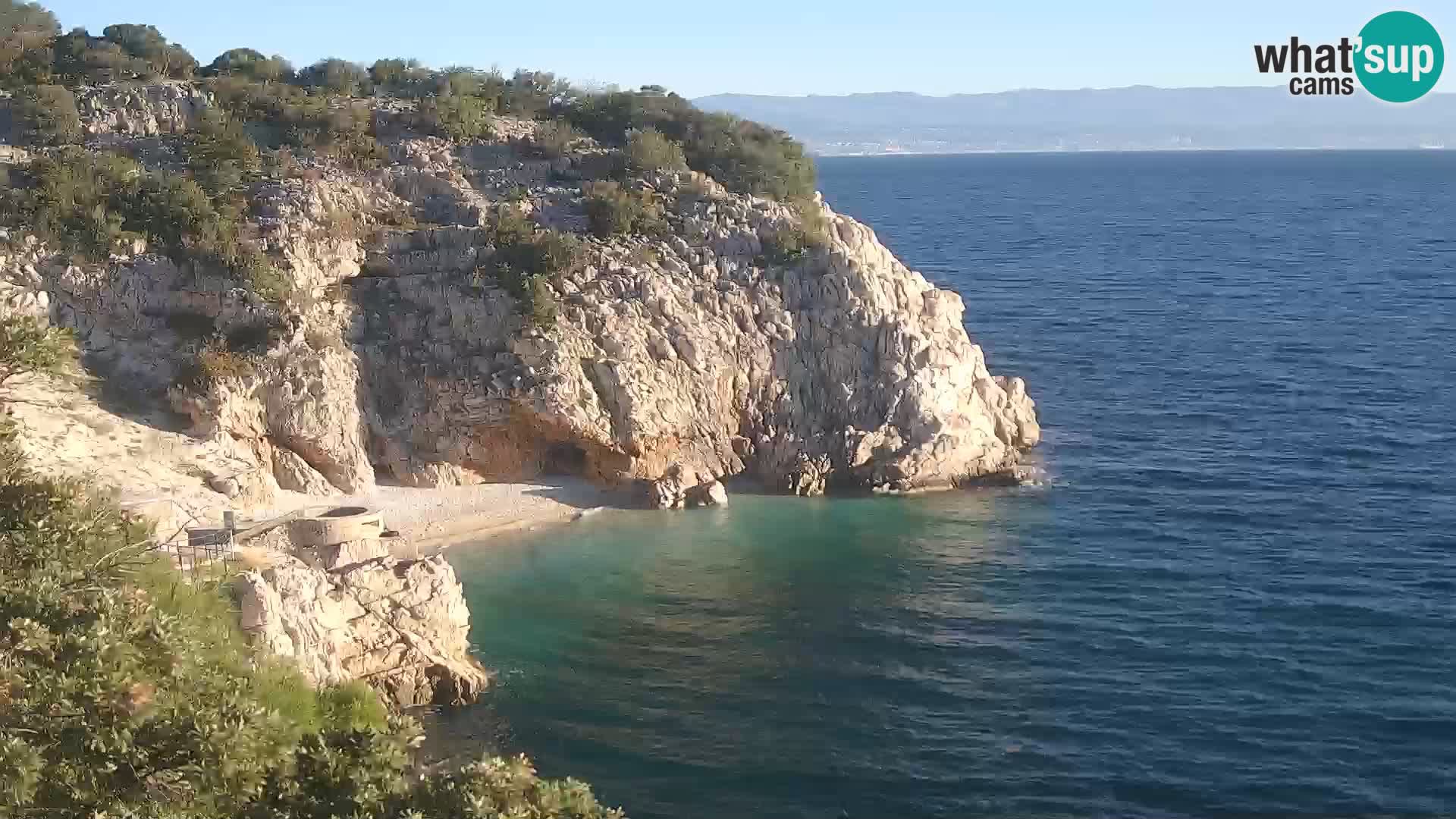 Webcam plage Brseč à Mošćenička Draga, Croatie