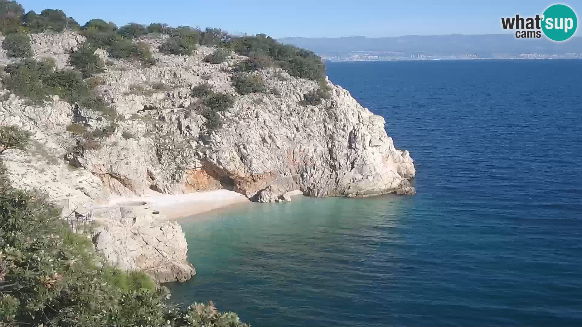 Cámara web de la playa de Brseč en Mošćenička Draga, Croacia