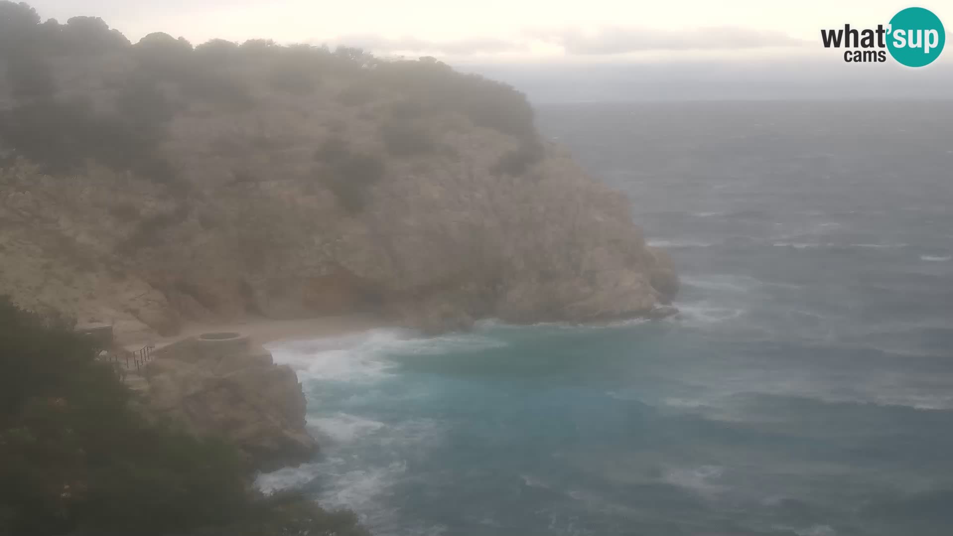 Cámara web de la playa de Brseč en Mošćenička Draga, Croacia