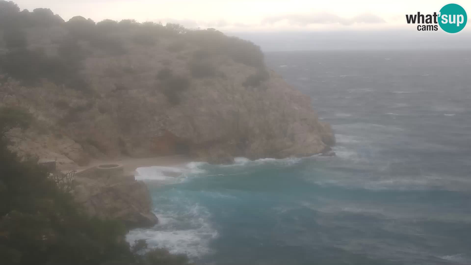 Cámara web de la playa de Brseč en Mošćenička Draga, Croacia