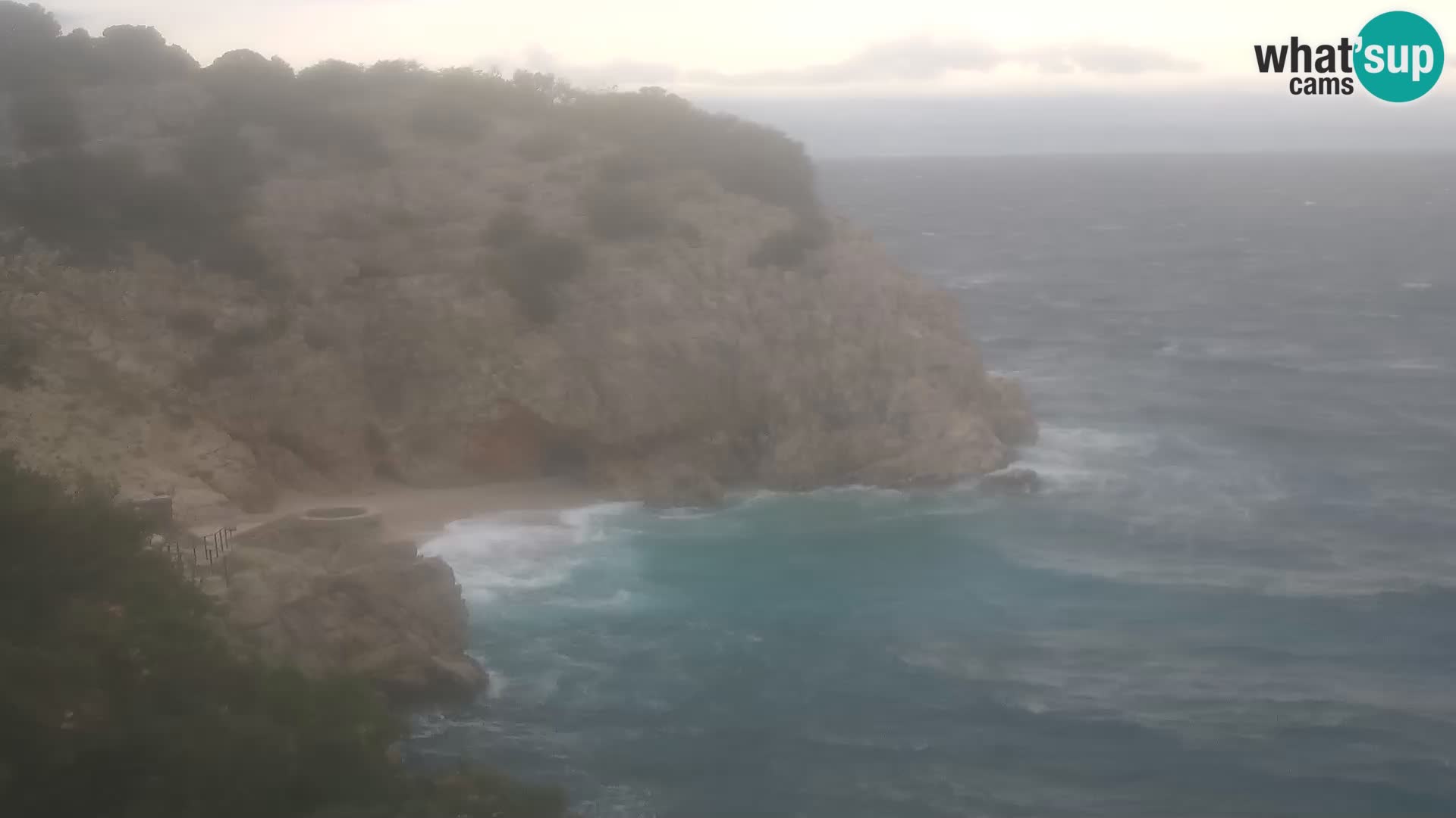 Cámara web de la playa de Brseč en Mošćenička Draga, Croacia