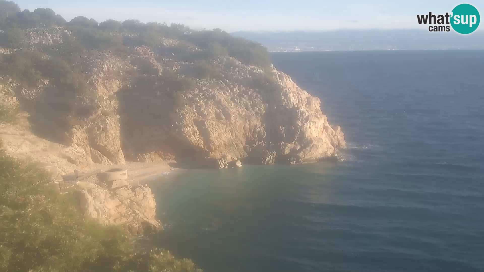 Webcam plage Brseč à Mošćenička Draga, Croatie