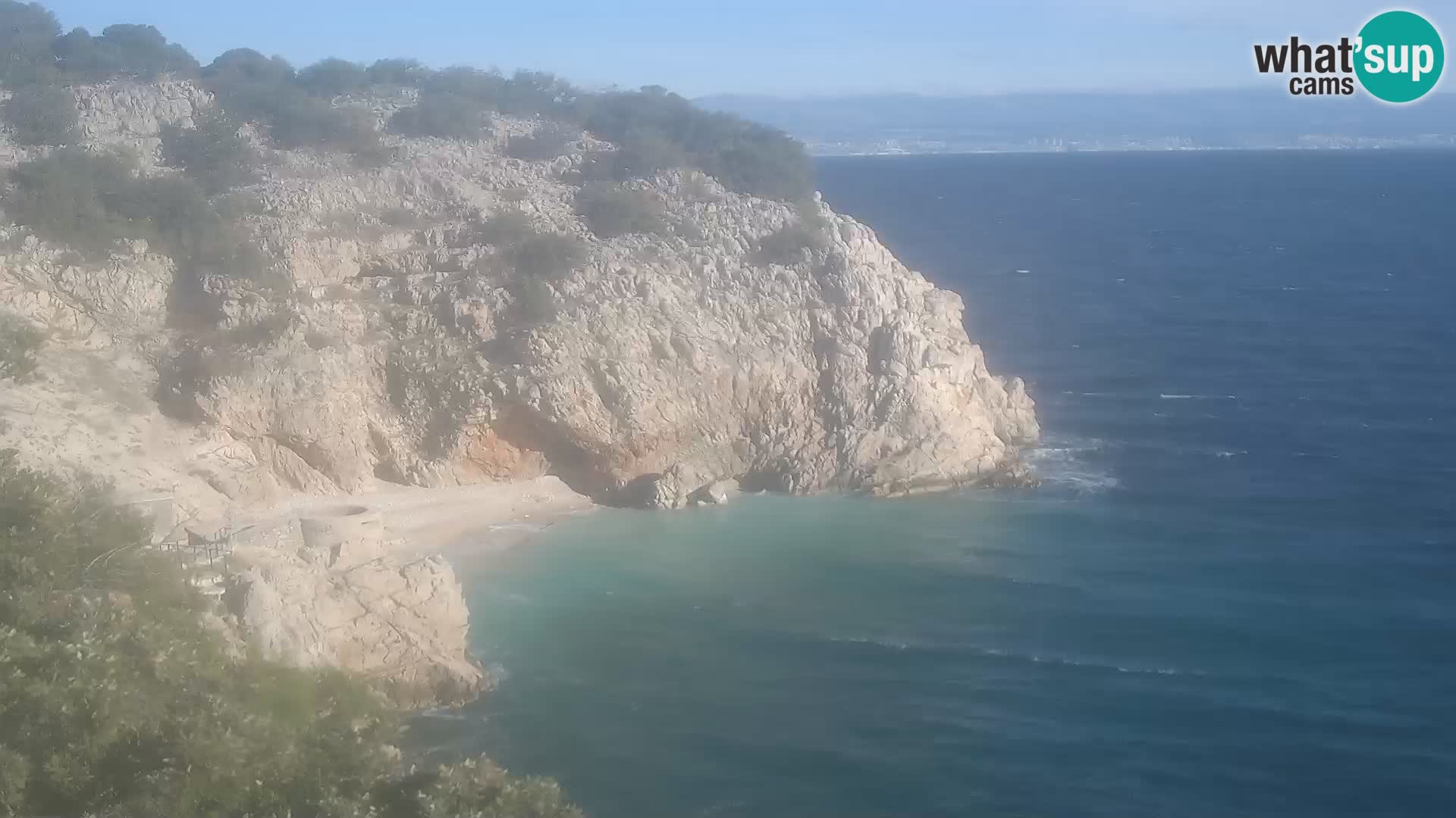 Webcam plage Brseč à Mošćenička Draga, Croatie