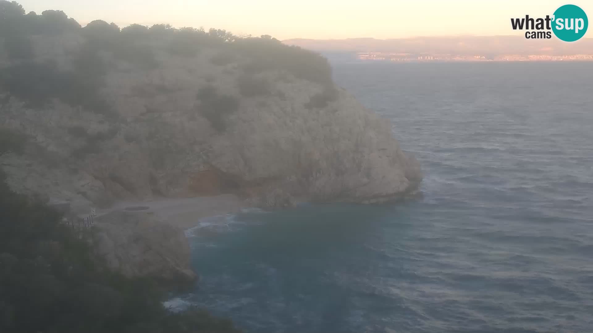 Cámara web de la playa de Brseč en Mošćenička Draga, Croacia