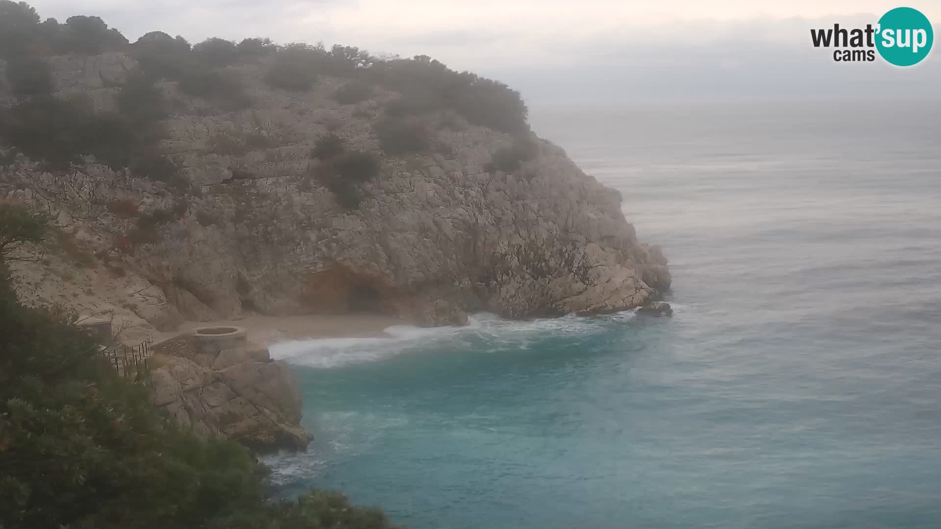 Spletna kamera Brseč plaža – Mošćenička Draga – Hrvaška