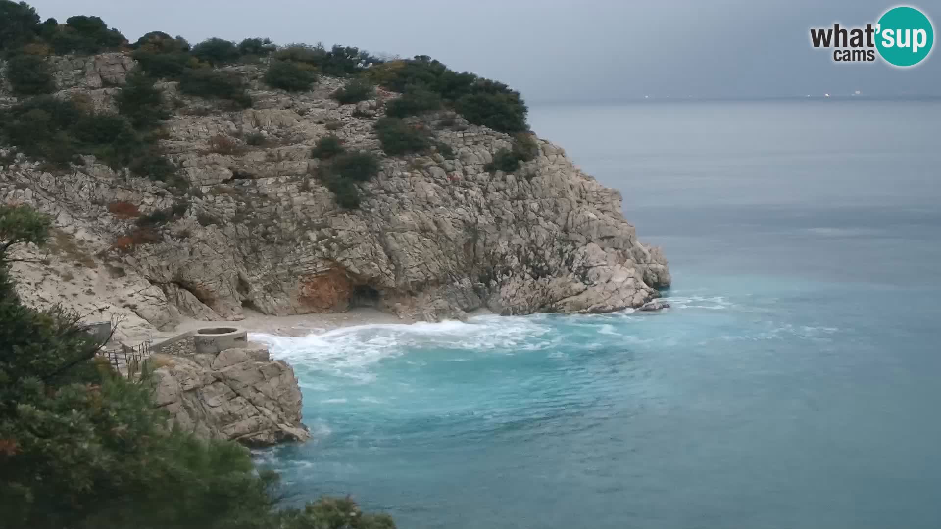 Cámara web de la playa de Brseč en Mošćenička Draga, Croacia