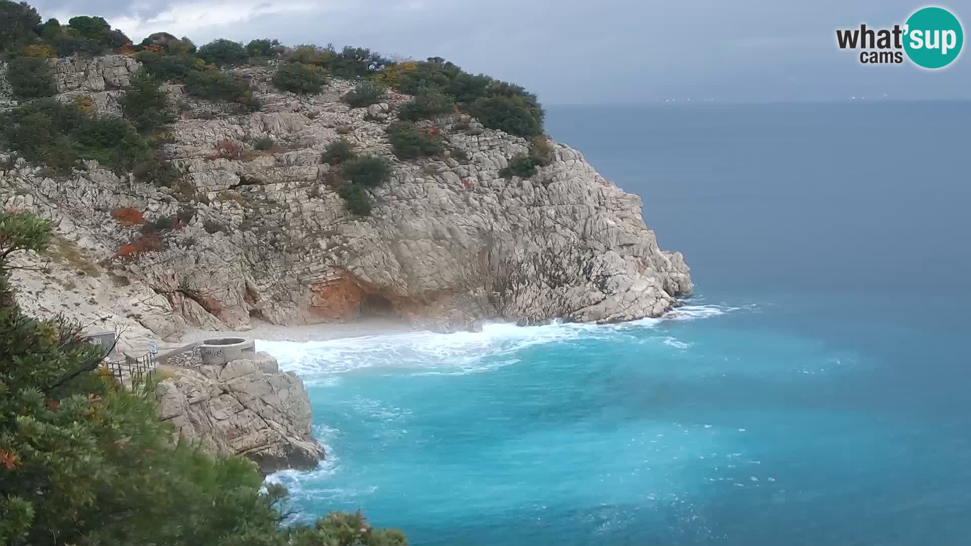 Cámara web de la playa de Brseč en Mošćenička Draga, Croacia