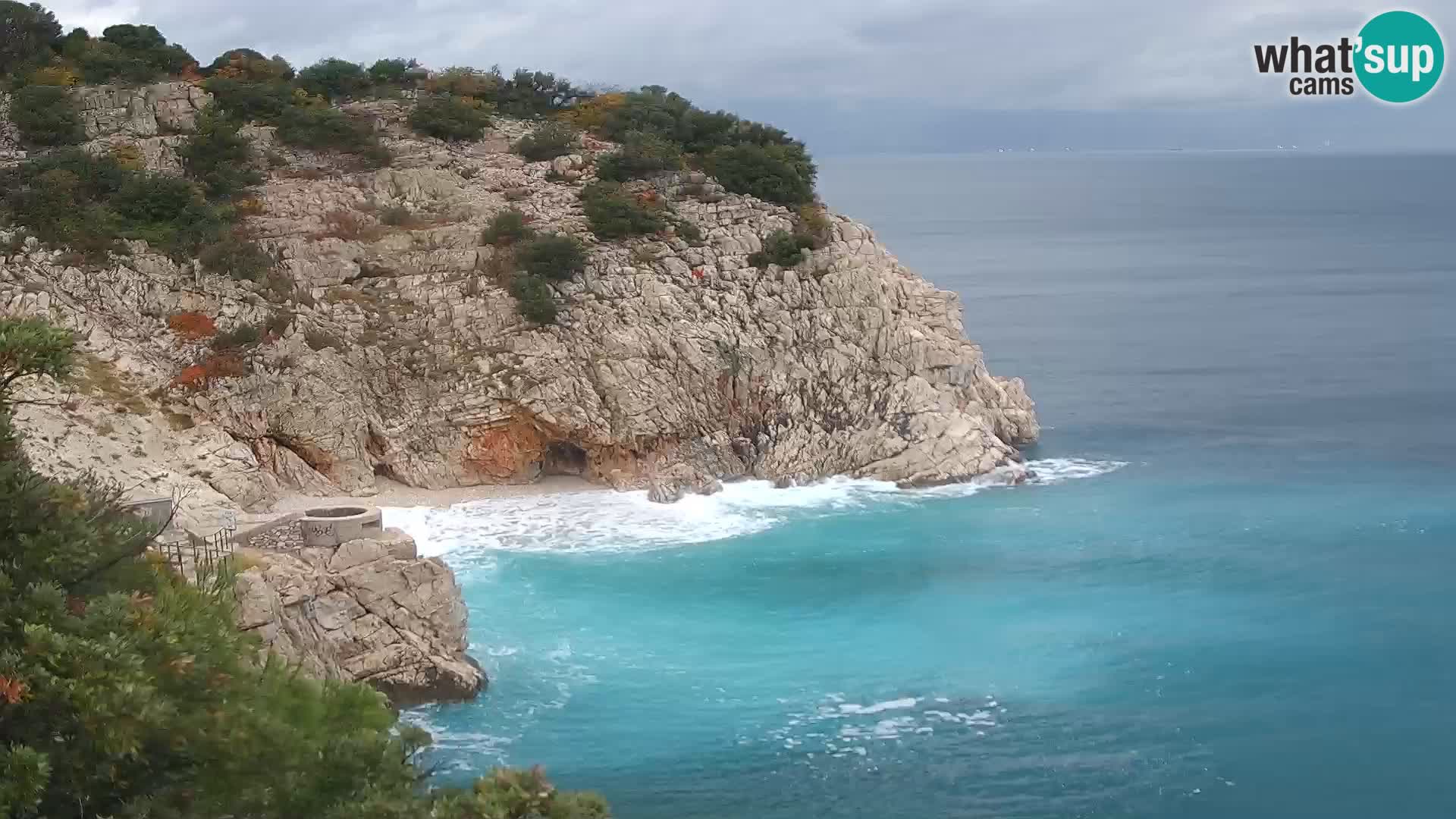 Cámara web de la playa de Brseč en Mošćenička Draga, Croacia