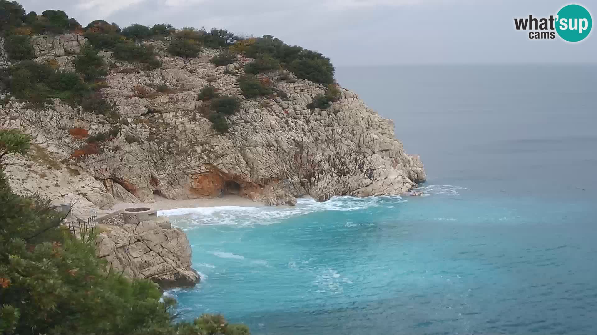 Cámara web de la playa de Brseč en Mošćenička Draga, Croacia