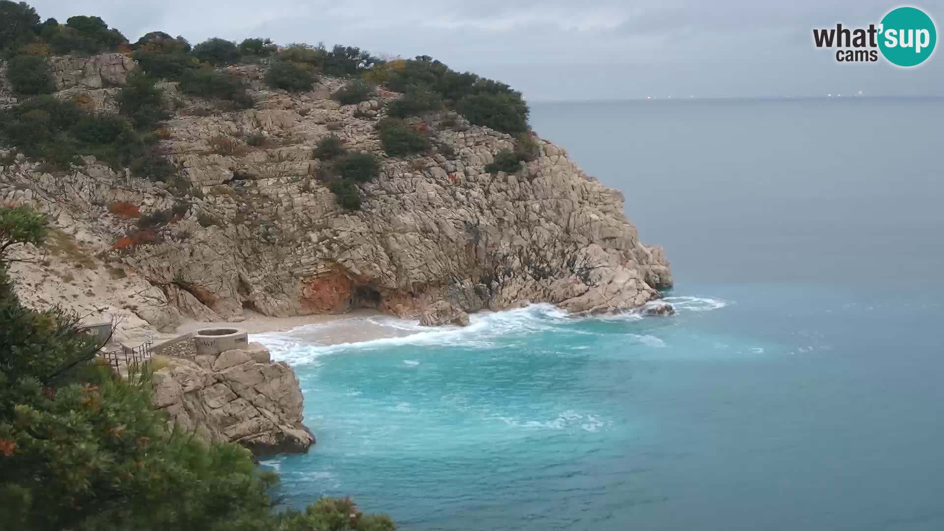 Cámara web de la playa de Brseč en Mošćenička Draga, Croacia