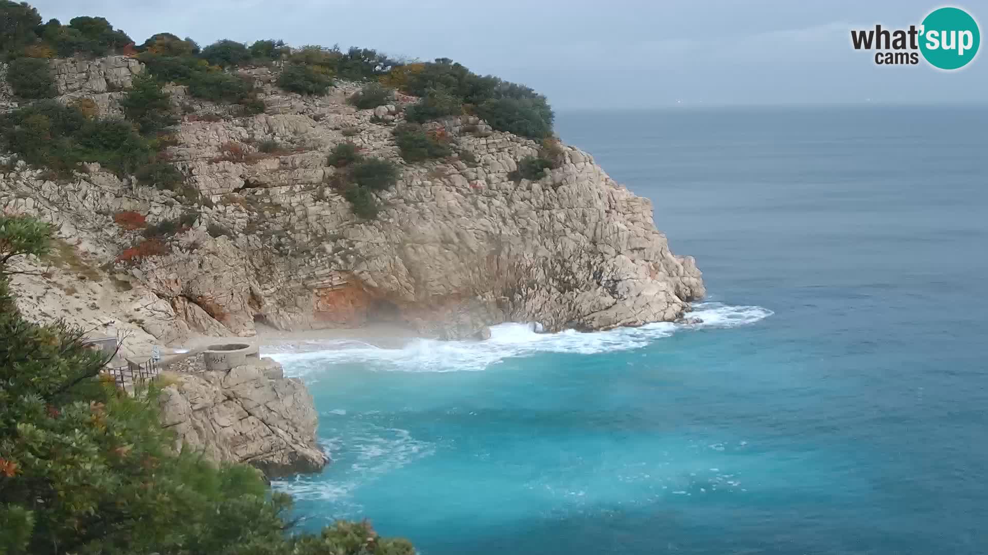 Cámara web de la playa de Brseč en Mošćenička Draga, Croacia