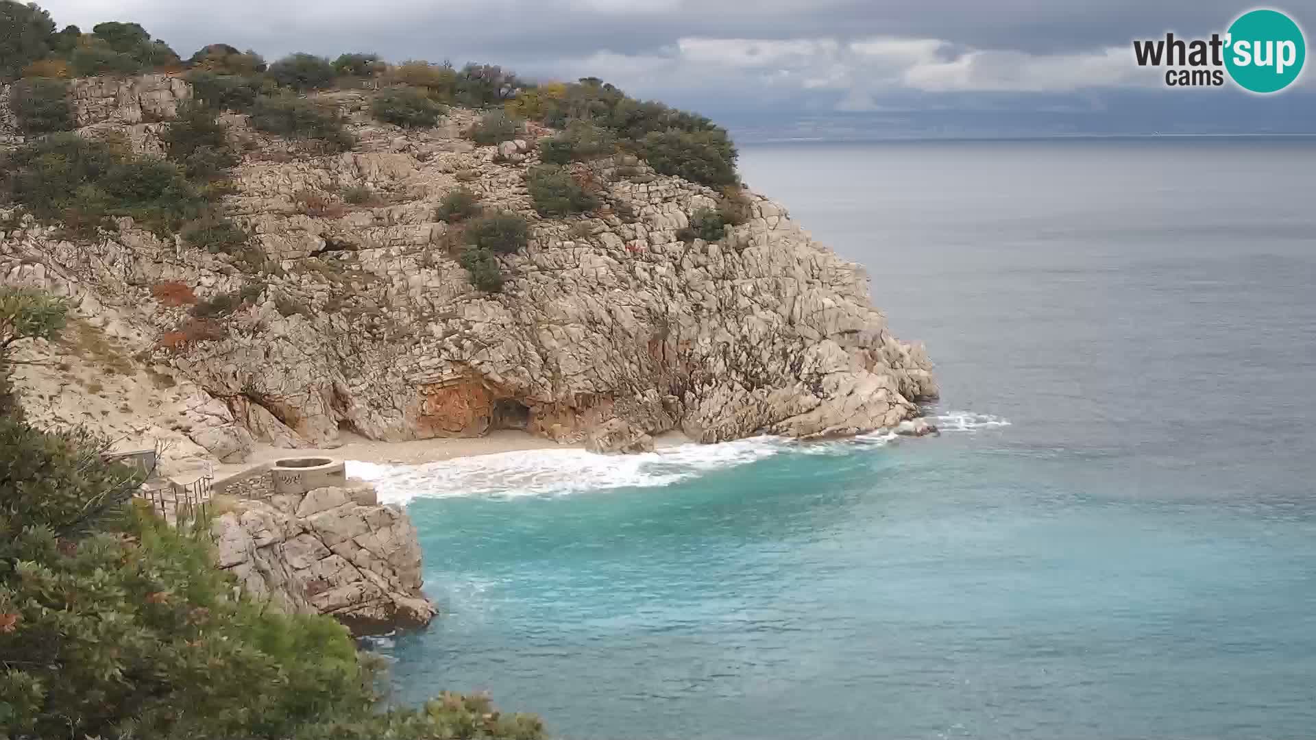 Cámara web de la playa de Brseč en Mošćenička Draga, Croacia