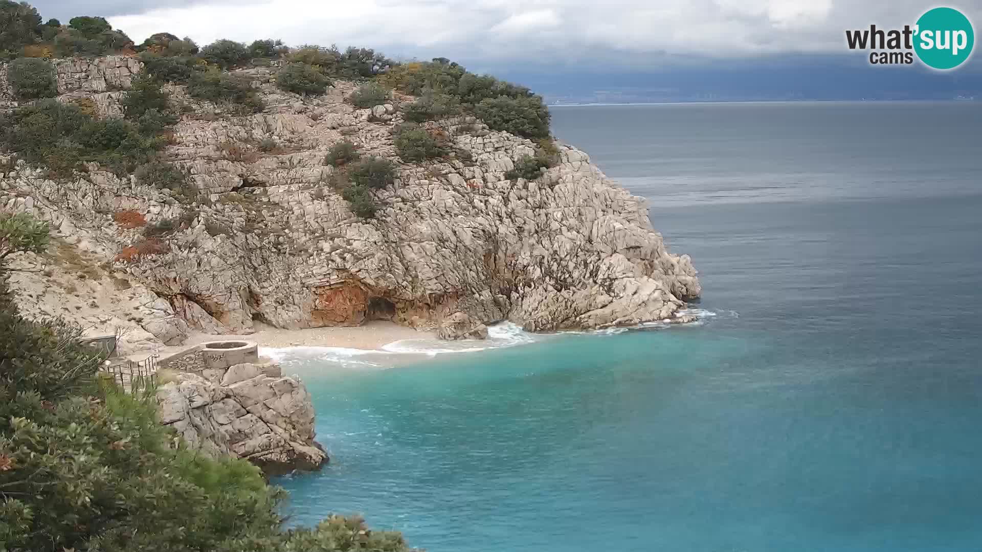 Spletna kamera Brseč plaža – Mošćenička Draga – Hrvaška