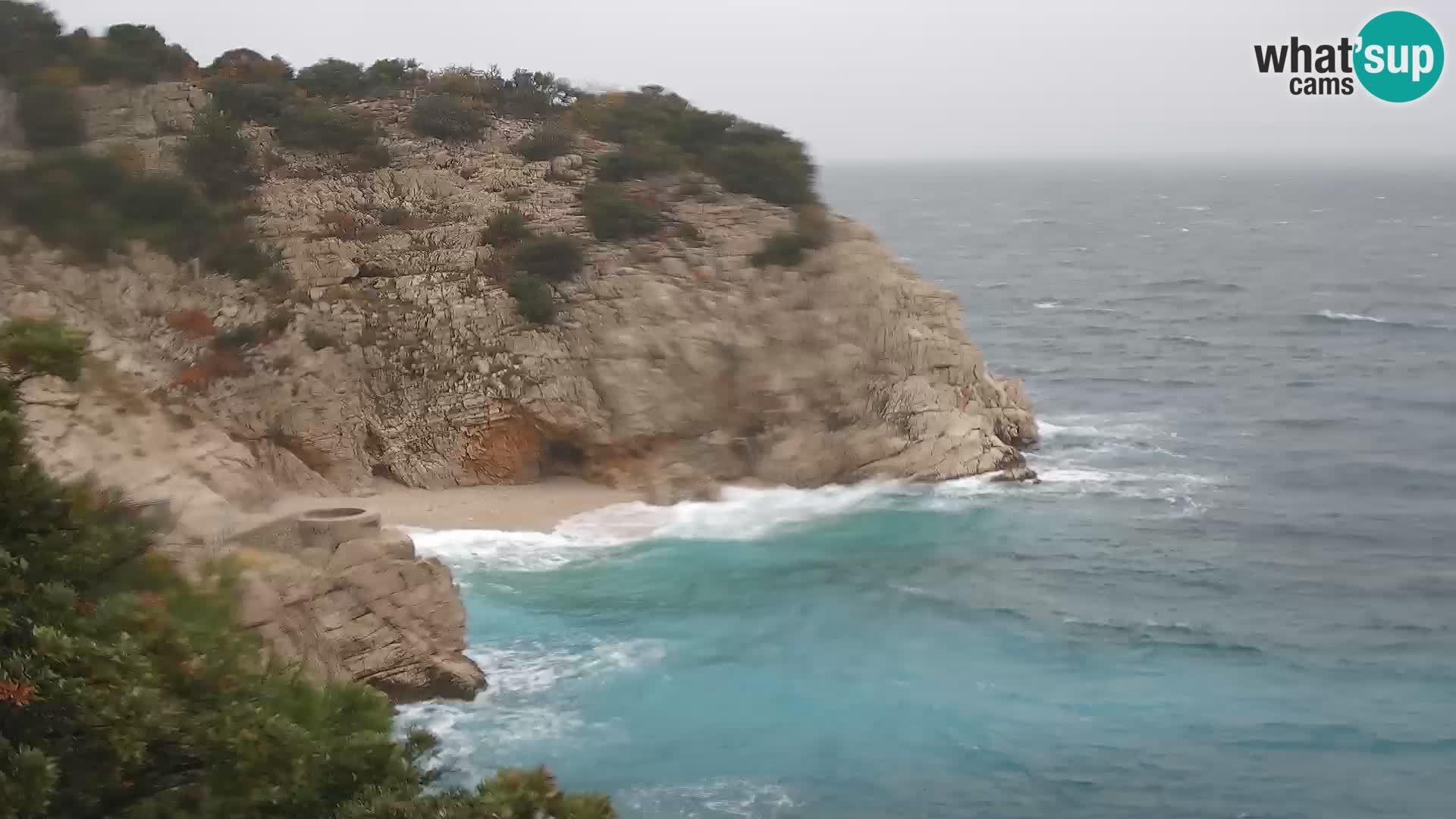 Spletna kamera Brseč plaža – Mošćenička Draga – Hrvaška