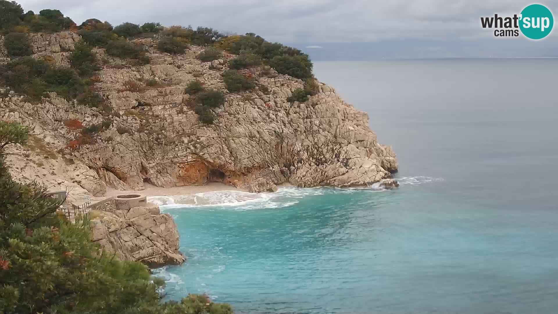 Spletna kamera Brseč plaža – Mošćenička Draga – Hrvaška