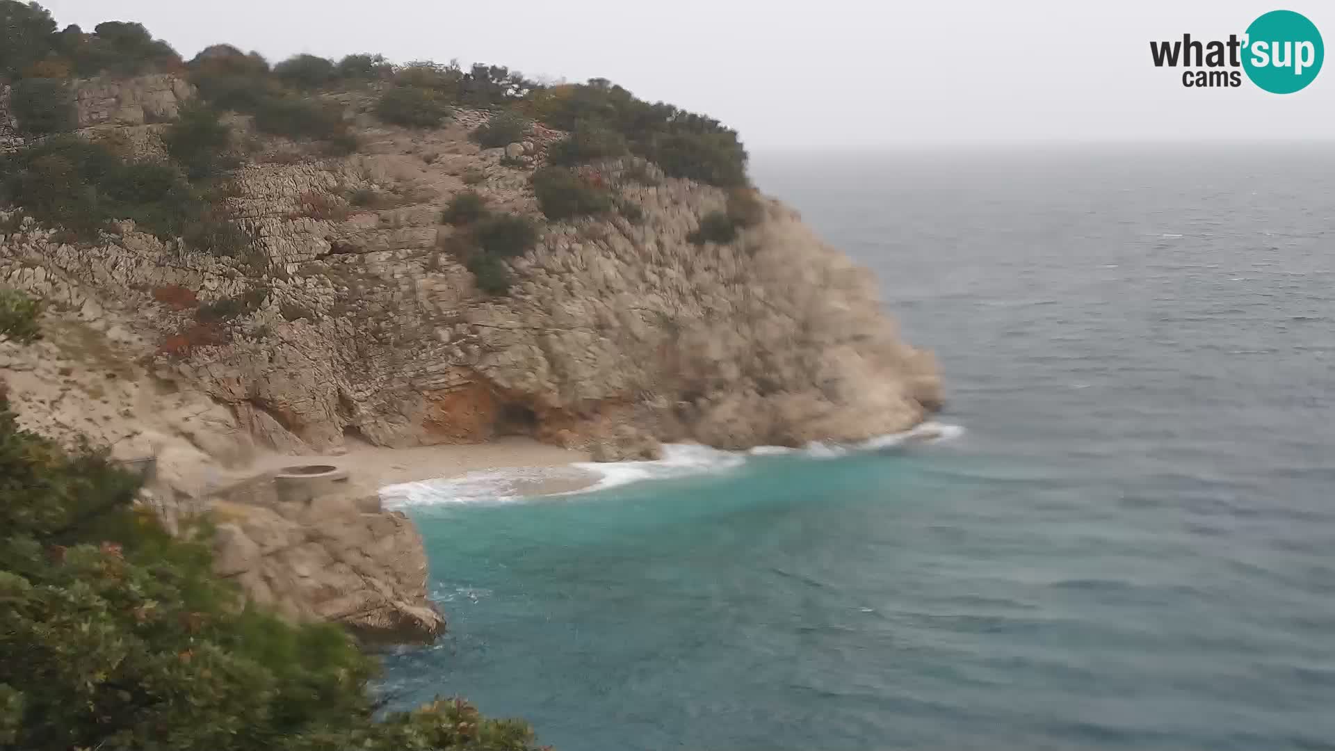 Spletna kamera Brseč plaža – Mošćenička Draga – Hrvaška