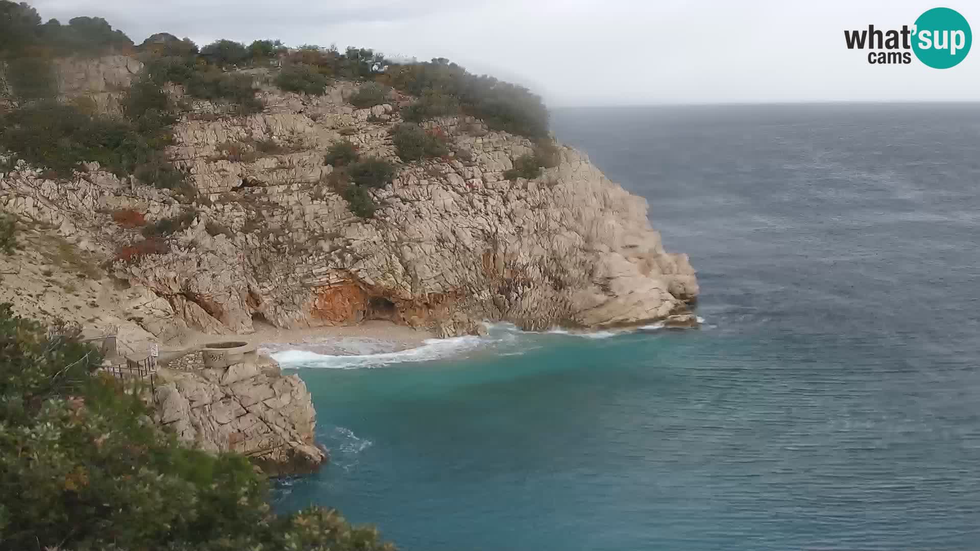 Spletna kamera Brseč plaža – Mošćenička Draga – Hrvaška