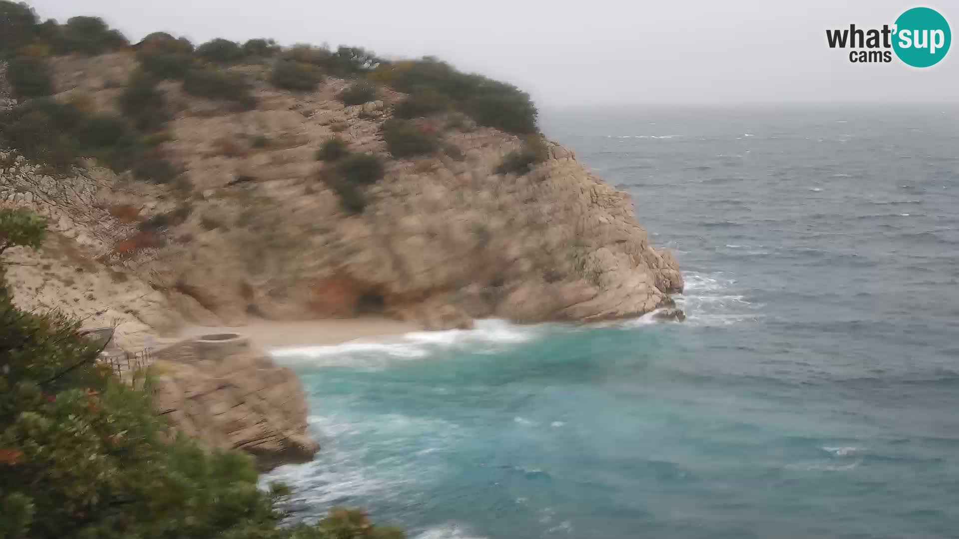 Cámara web de la playa de Brseč en Mošćenička Draga, Croacia