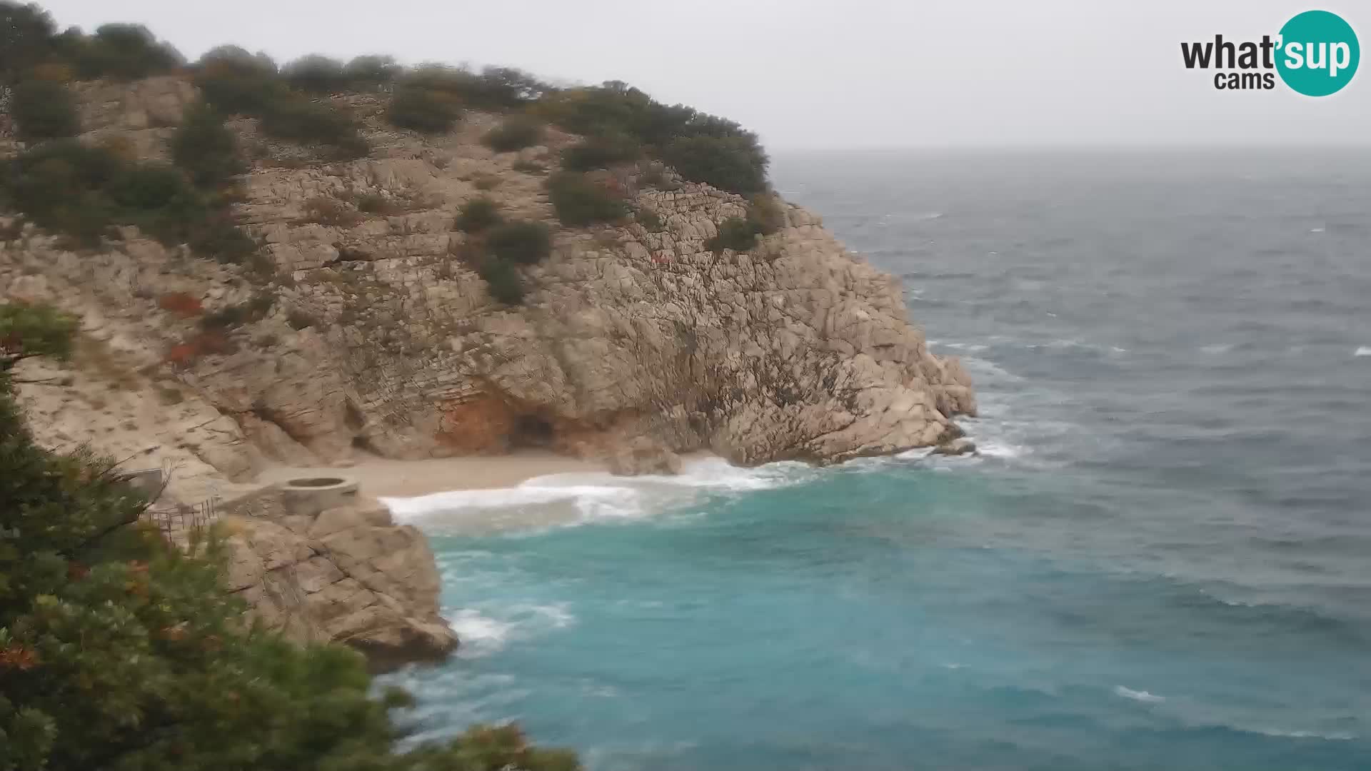 Cámara web de la playa de Brseč en Mošćenička Draga, Croacia