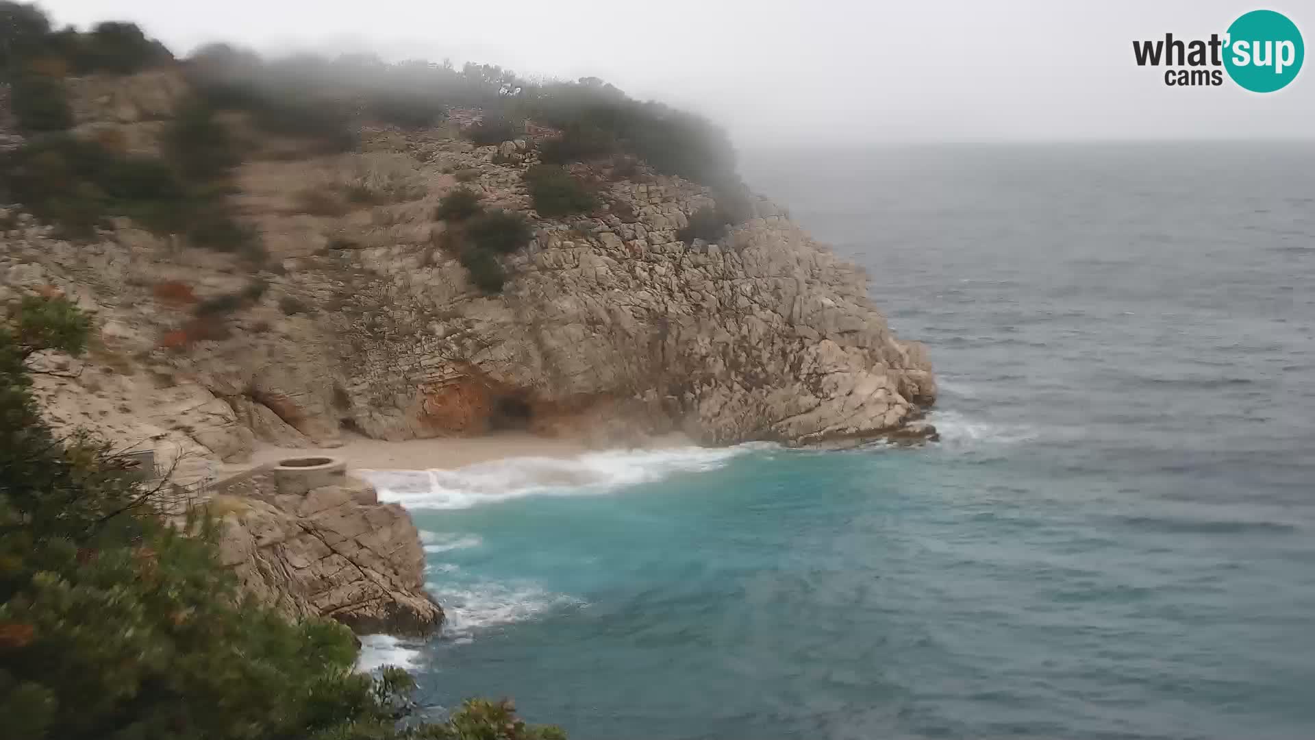 Spletna kamera Brseč plaža – Mošćenička Draga – Hrvaška