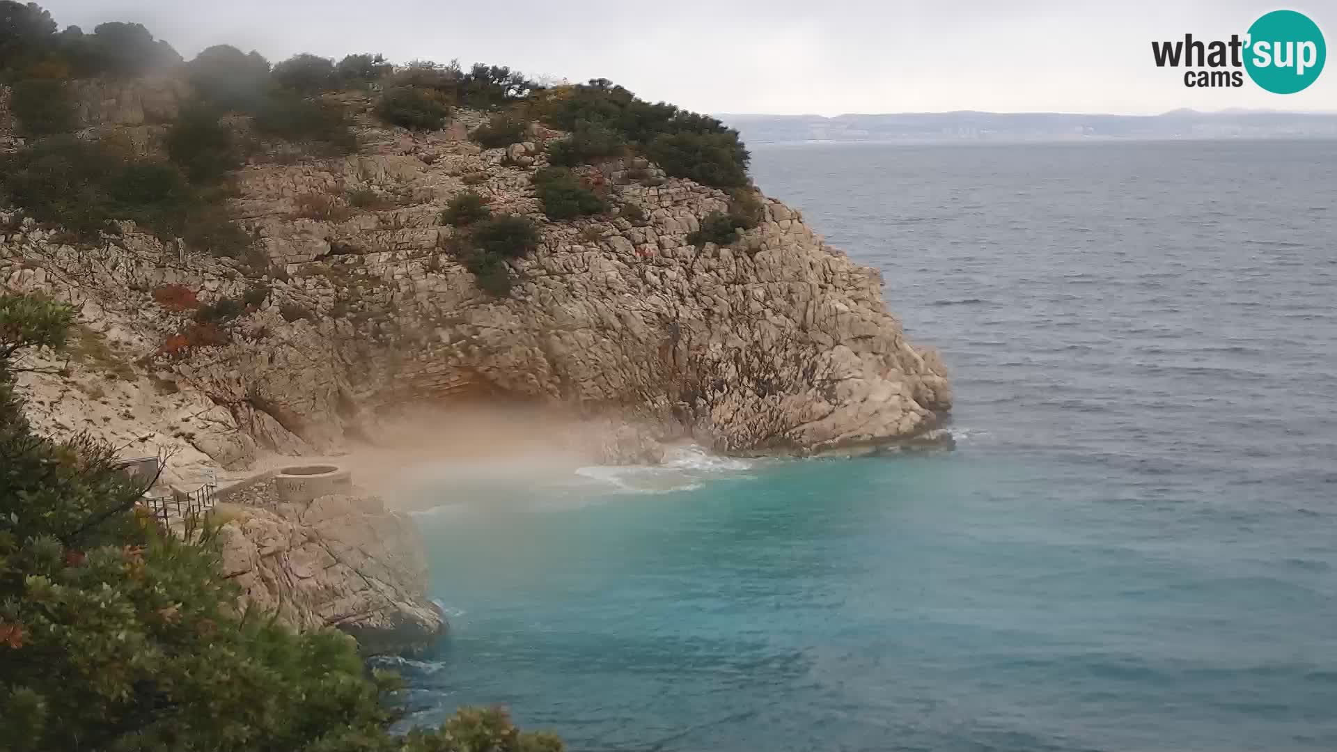 Spletna kamera Brseč plaža – Mošćenička Draga – Hrvaška