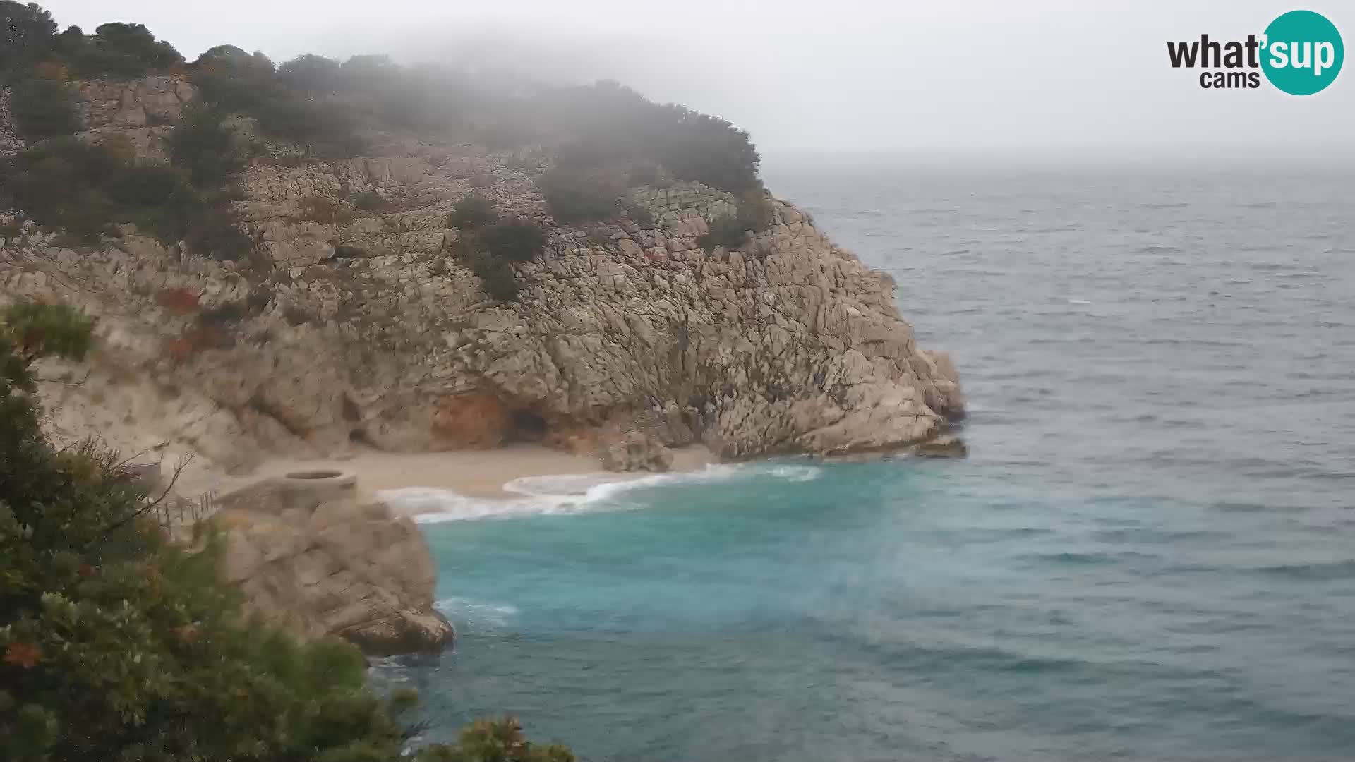 Cámara web de la playa de Brseč en Mošćenička Draga, Croacia