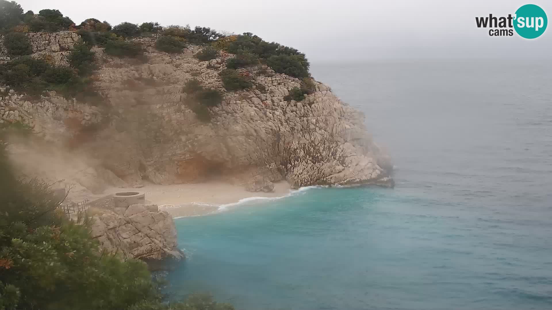 Spletna kamera Brseč plaža – Mošćenička Draga – Hrvaška