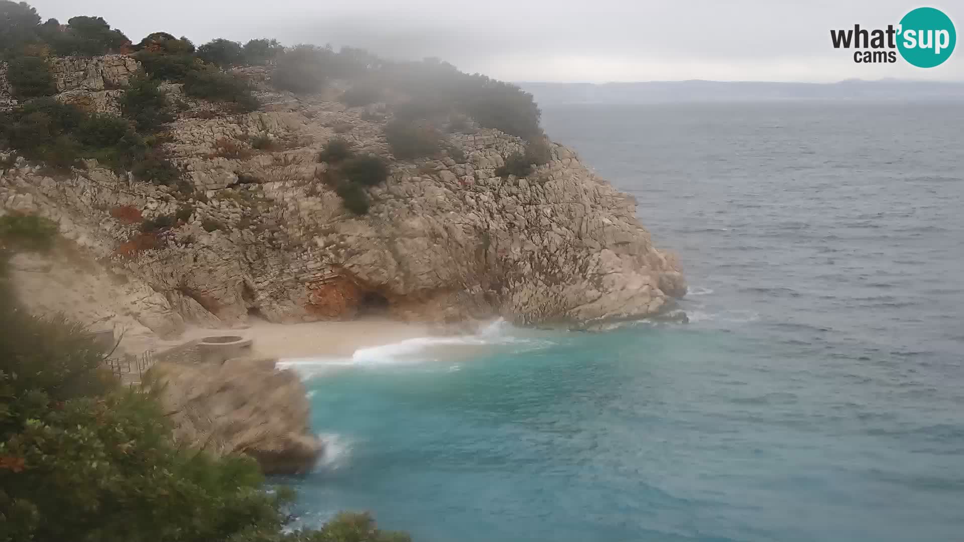 Cámara web de la playa de Brseč en Mošćenička Draga, Croacia