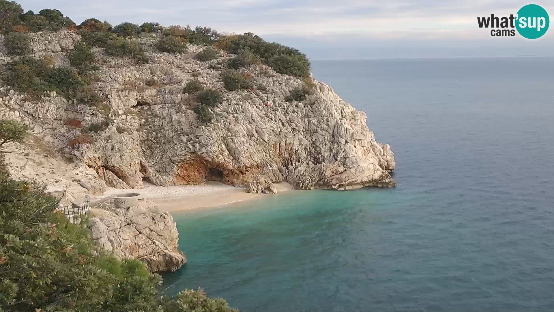 Cámara web de la playa de Brseč en Mošćenička Draga, Croacia