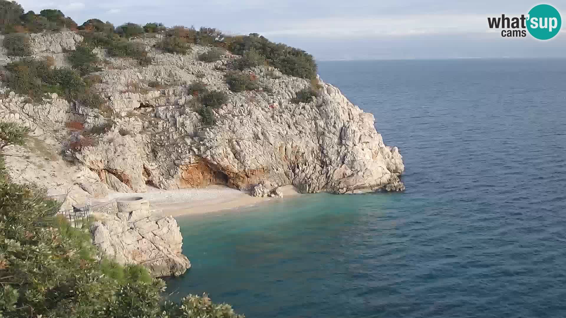 Spletna kamera Brseč plaža – Mošćenička Draga – Hrvaška