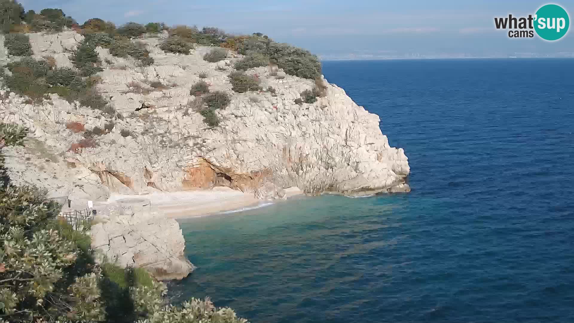 Spletna kamera Brseč plaža – Mošćenička Draga – Hrvaška