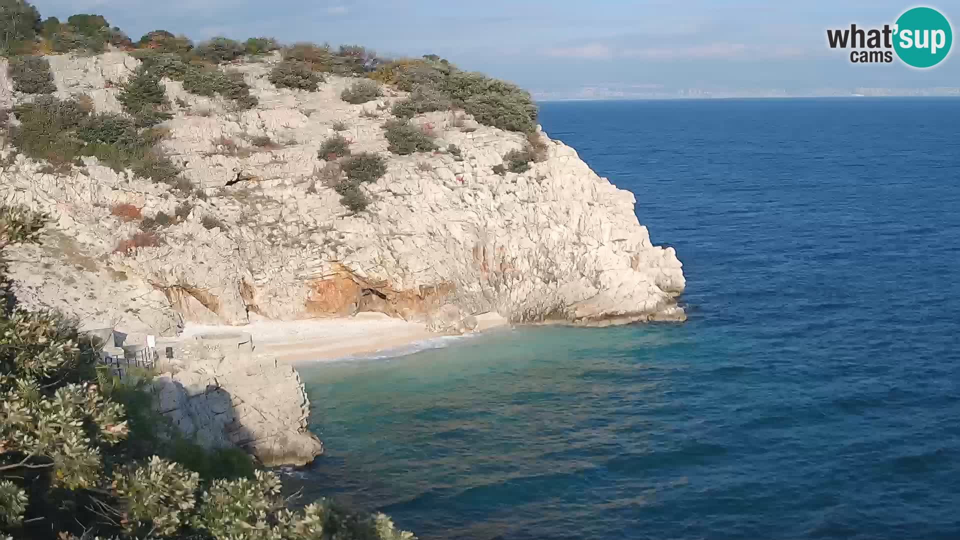 Spletna kamera Brseč plaža – Mošćenička Draga – Hrvaška