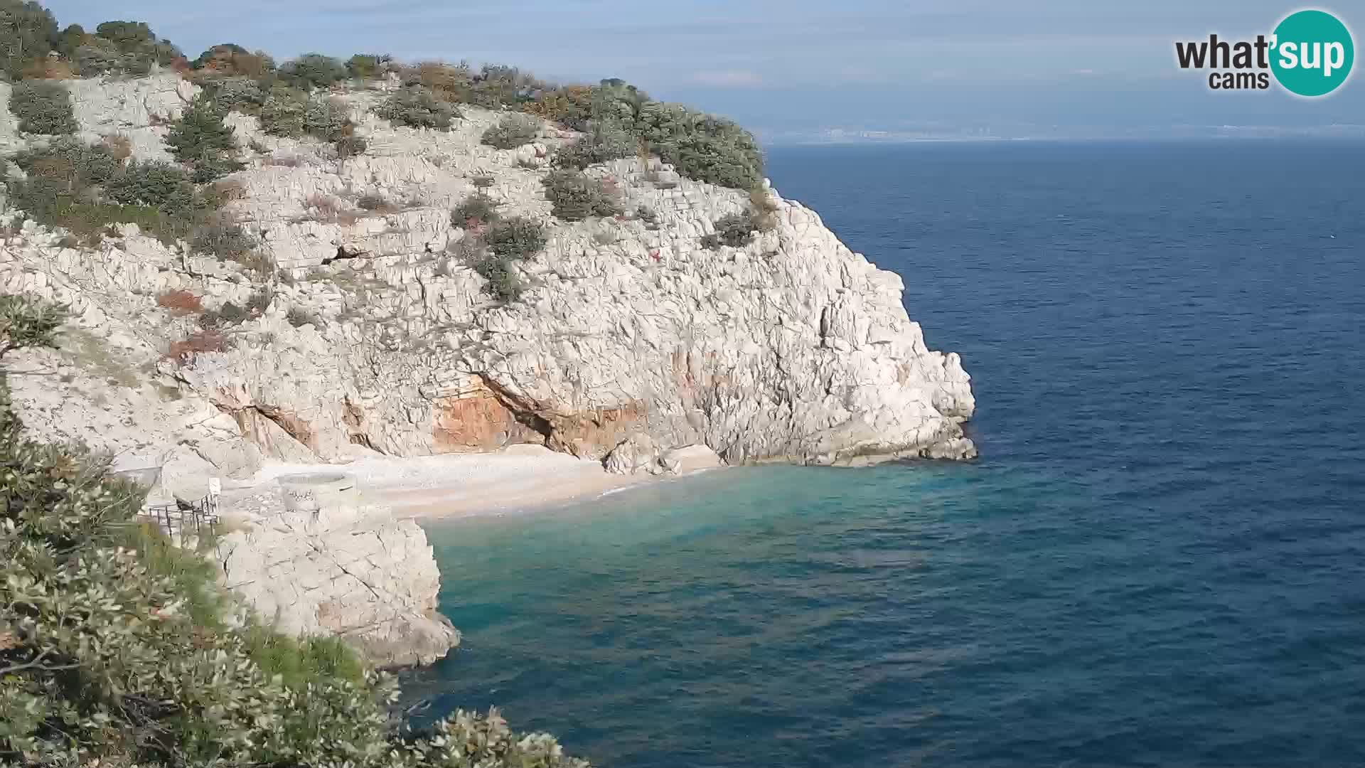 Cámara web de la playa de Brseč en Mošćenička Draga, Croacia