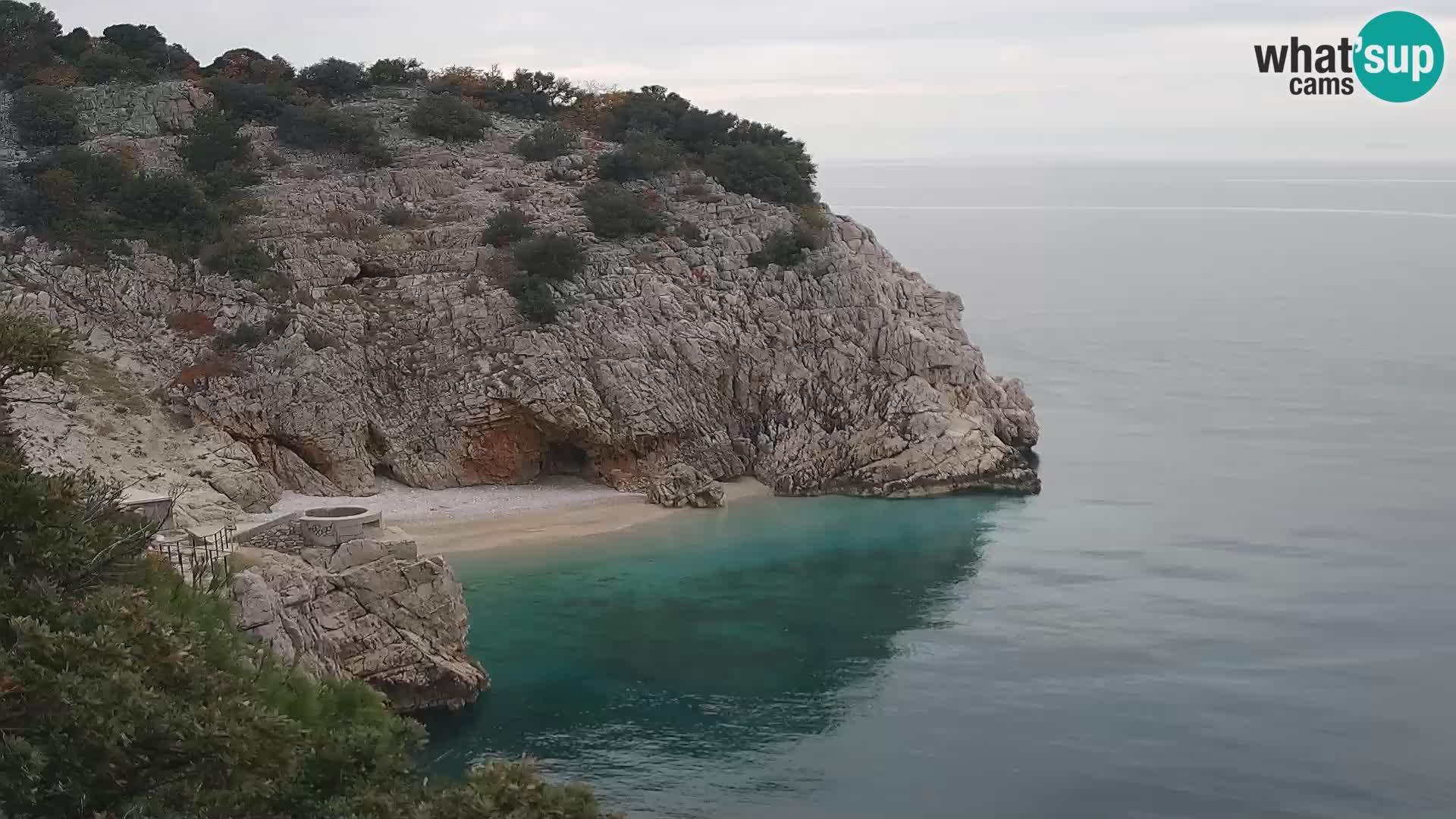 Cámara web de la playa de Brseč en Mošćenička Draga, Croacia