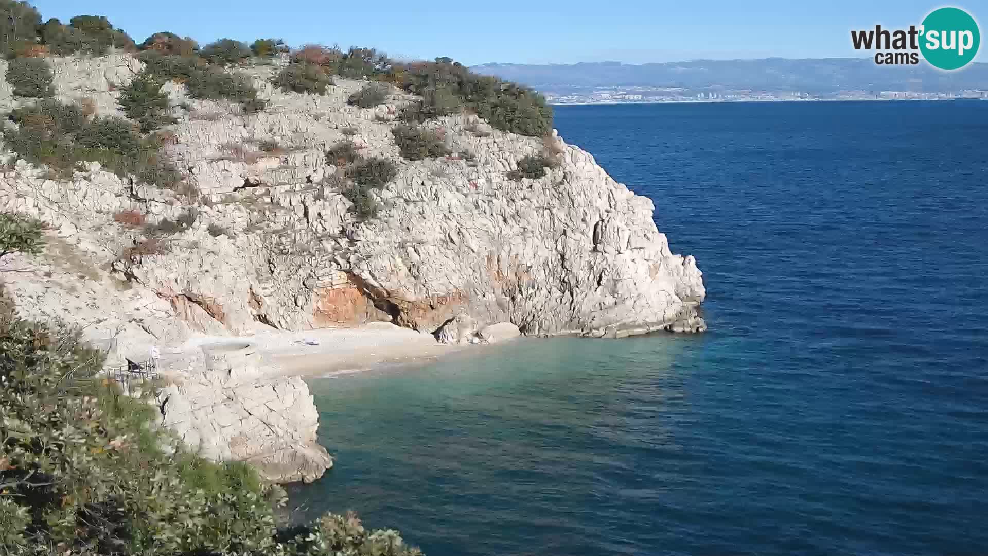 Cámara web de la playa de Brseč en Mošćenička Draga, Croacia