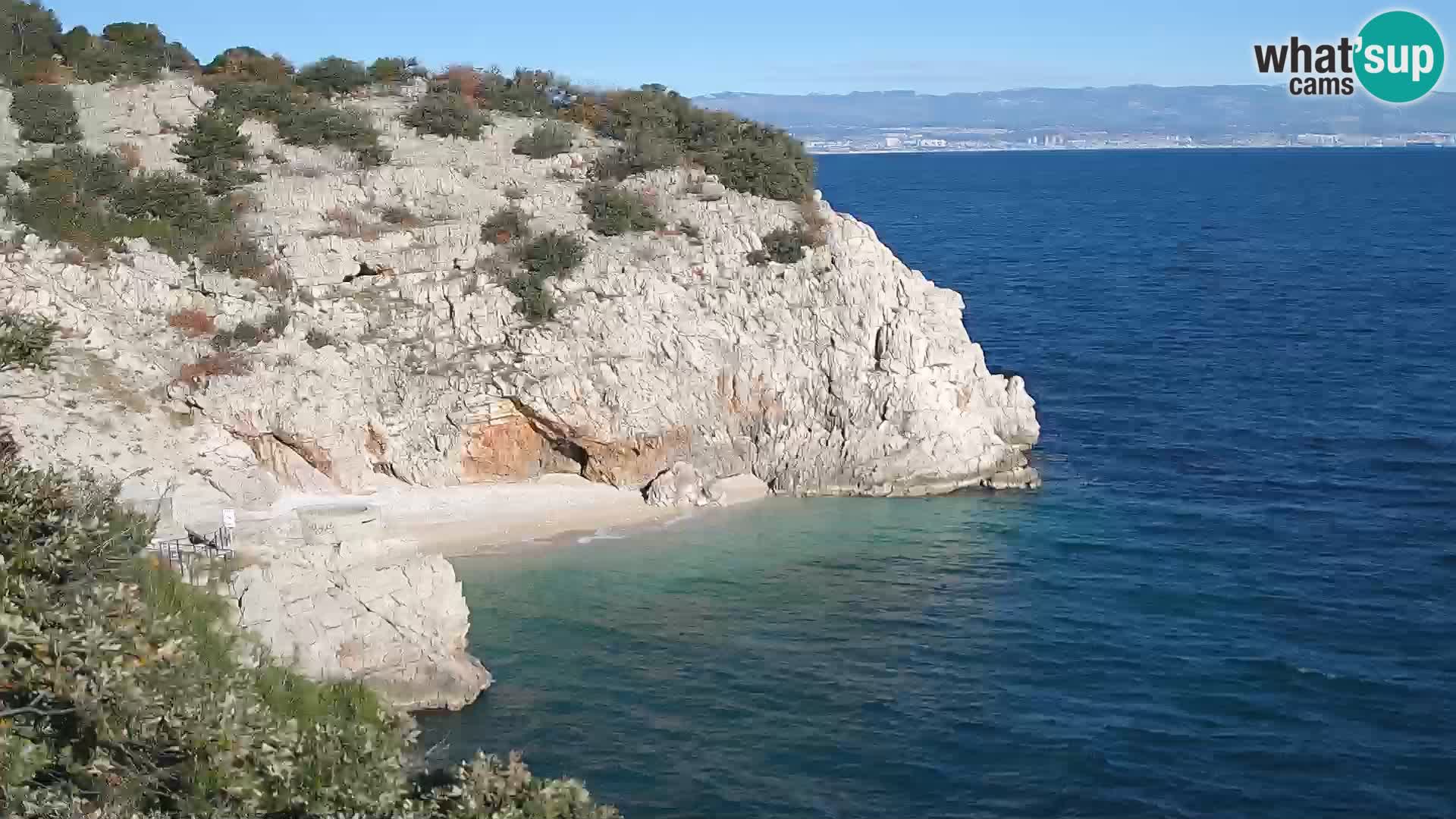 Cámara web de la playa de Brseč en Mošćenička Draga, Croacia