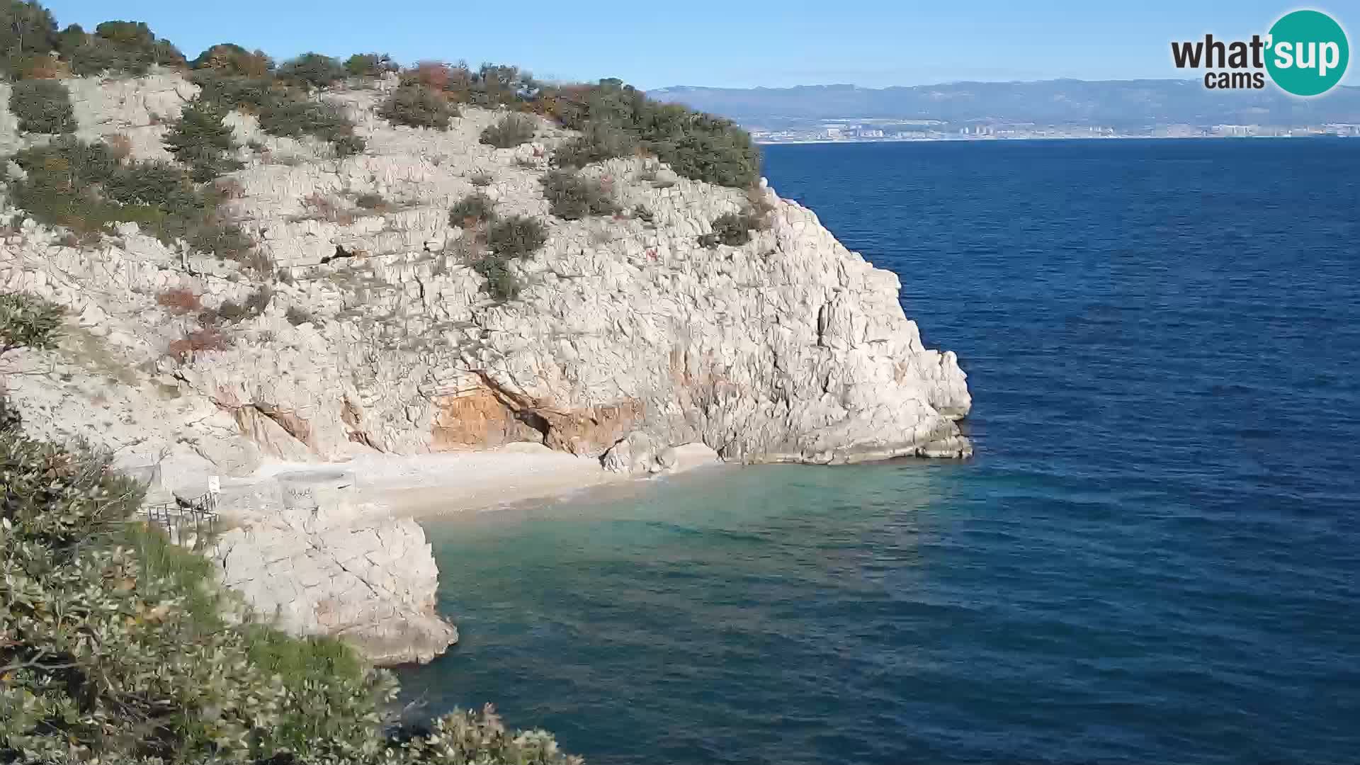 Cámara web de la playa de Brseč en Mošćenička Draga, Croacia