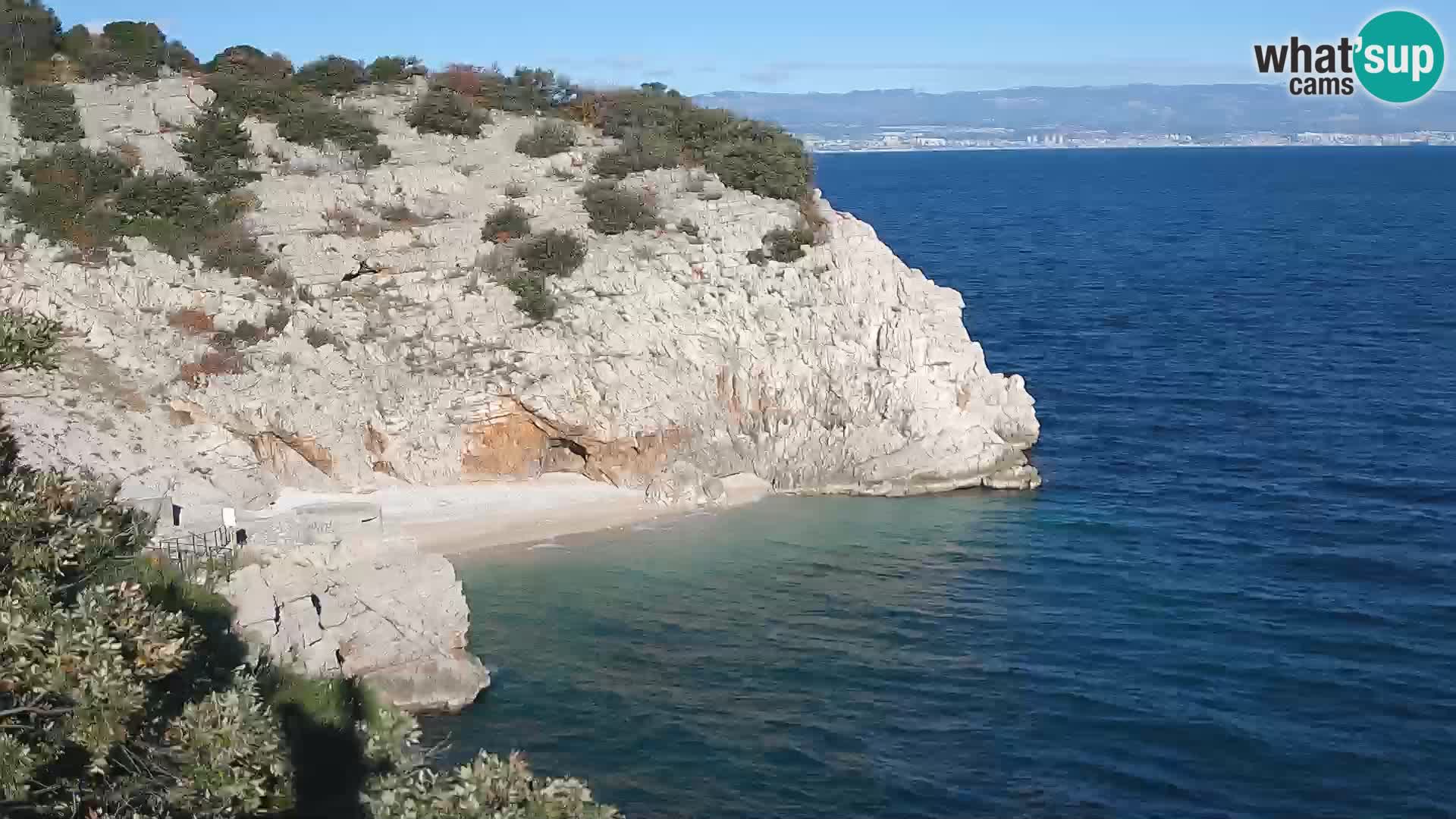 Cámara web de la playa de Brseč en Mošćenička Draga, Croacia