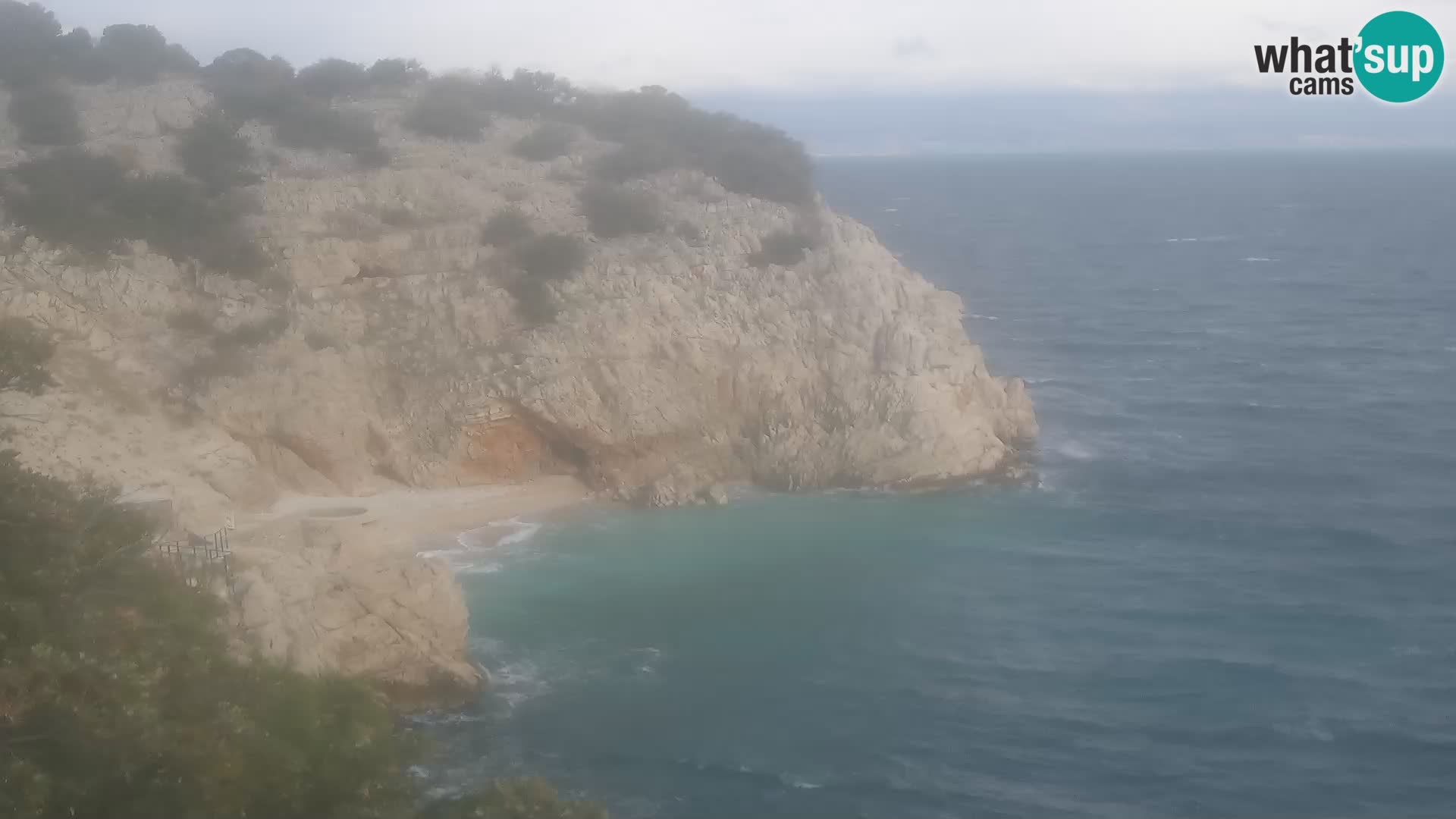 Spletna kamera Brseč plaža – Mošćenička Draga – Hrvaška