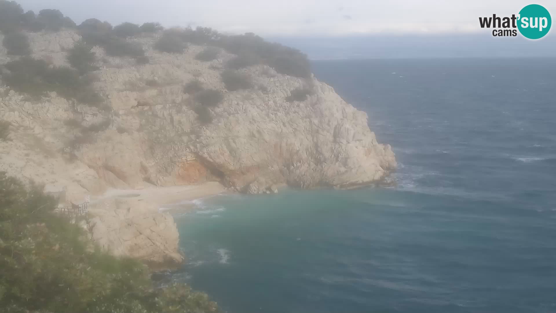 Cámara web de la playa de Brseč en Mošćenička Draga, Croacia