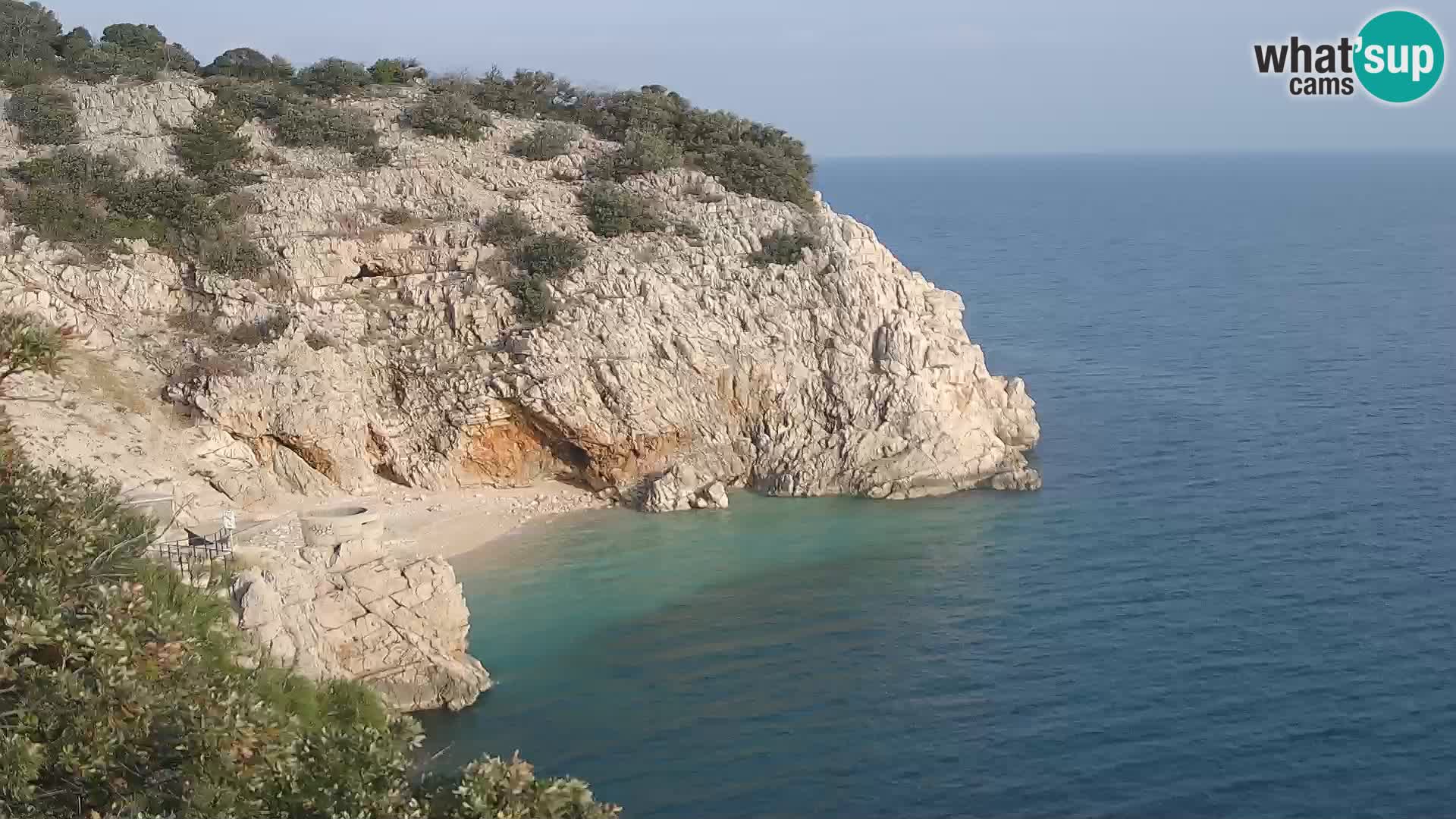 Spletna kamera Brseč plaža – Mošćenička Draga – Hrvaška