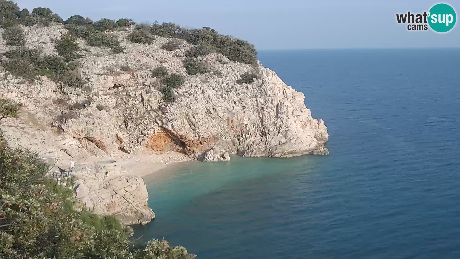 Cámara web de la playa de Brseč en Mošćenička Draga, Croacia