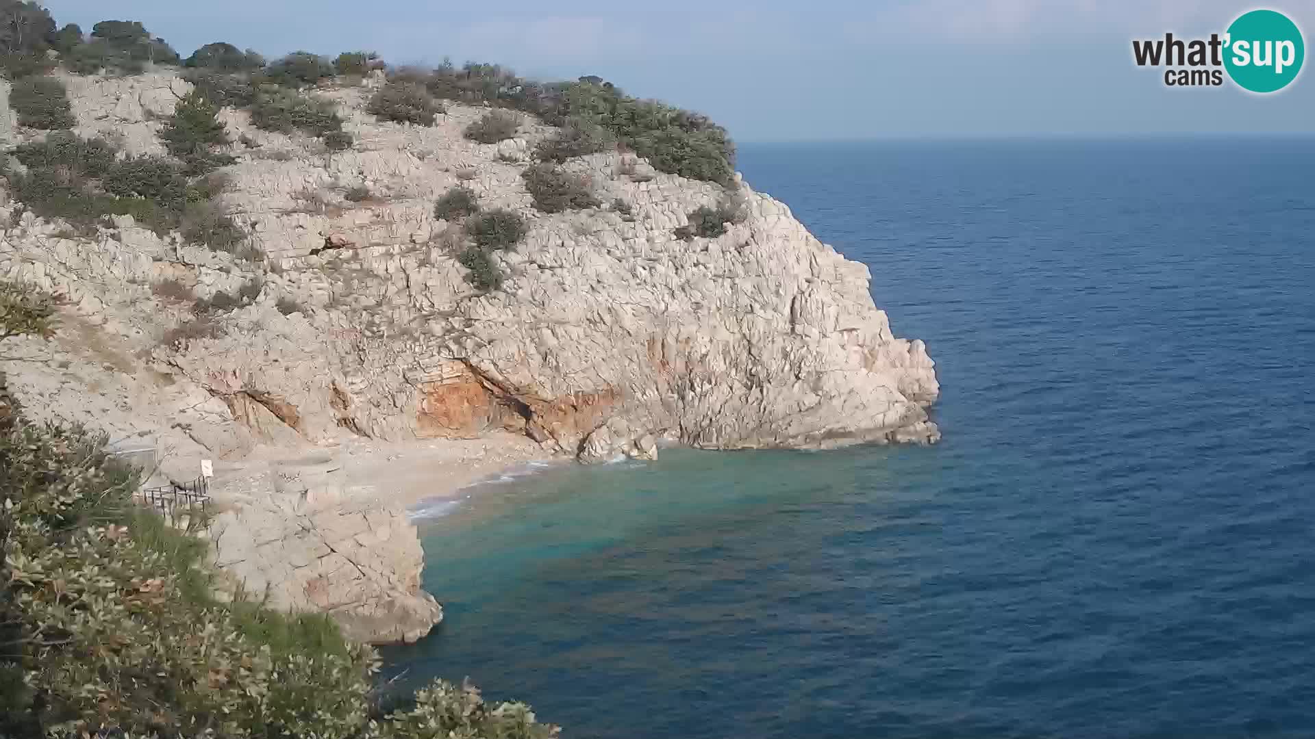 Spletna kamera Brseč plaža – Mošćenička Draga – Hrvaška