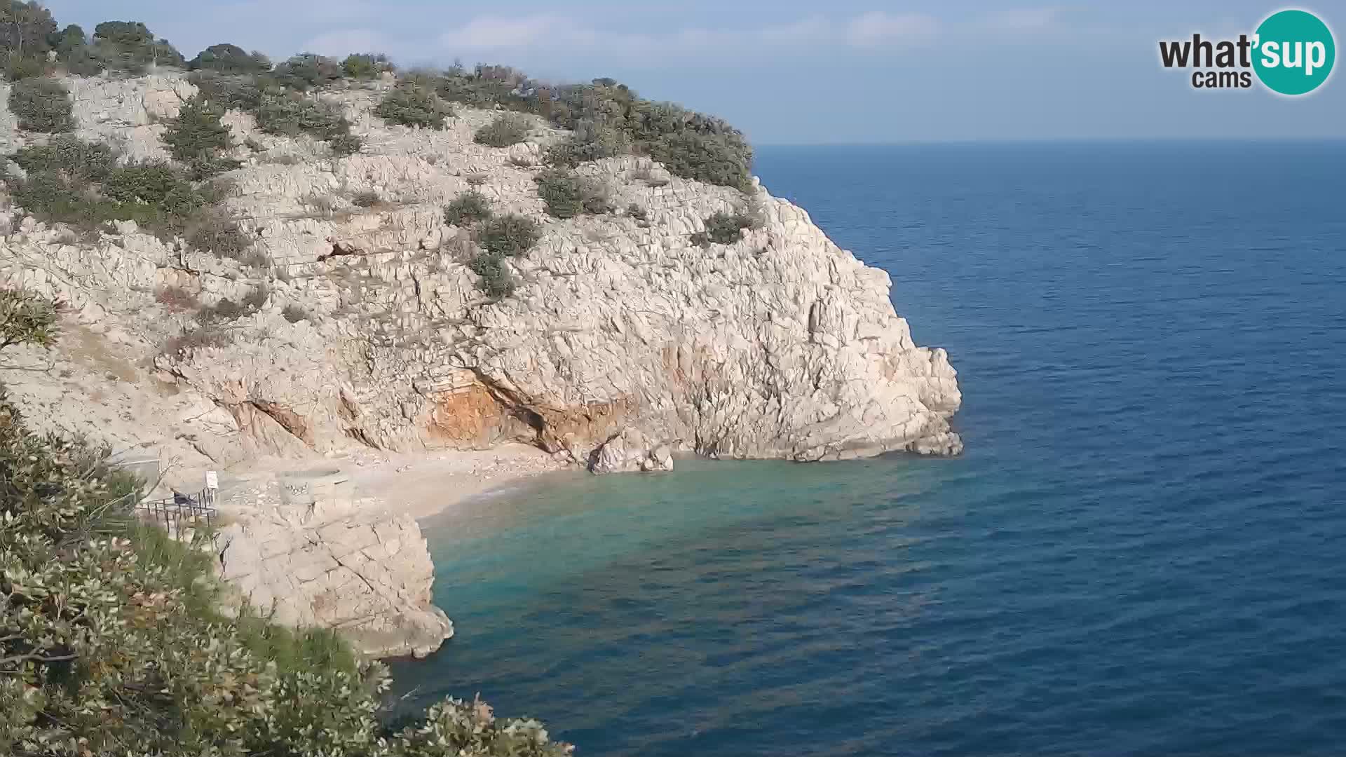 Spletna kamera Brseč plaža – Mošćenička Draga – Hrvaška