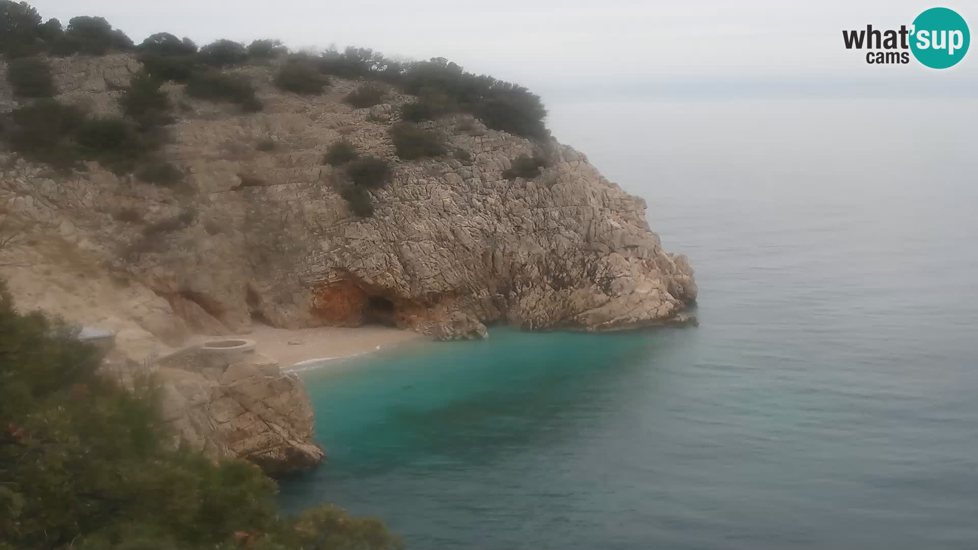 Cámara web de la playa de Brseč en Mošćenička Draga, Croacia