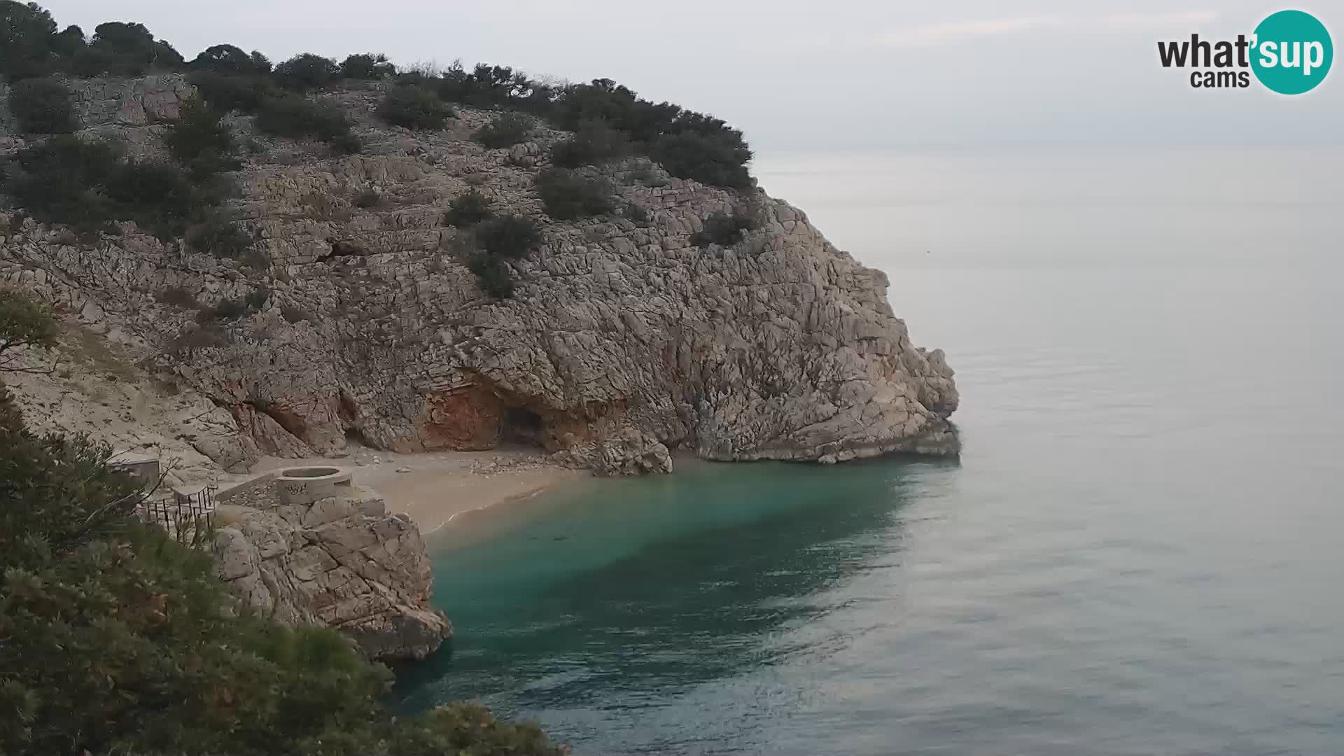 Spletna kamera Brseč plaža – Mošćenička Draga – Hrvaška