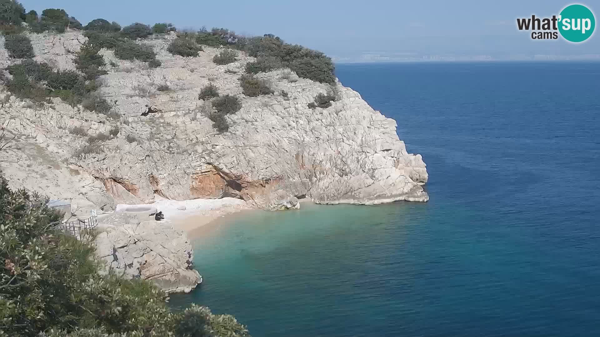 Webcam plage Brseč à Mošćenička Draga, Croatie